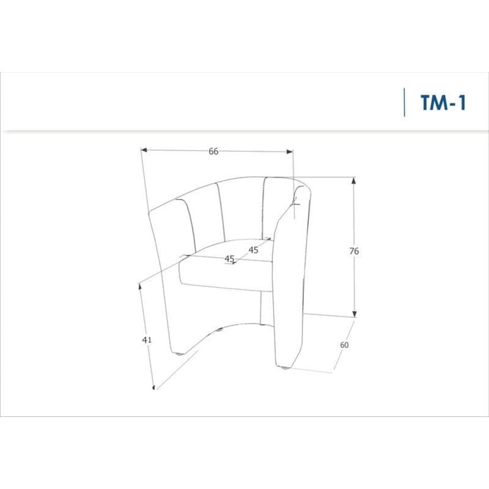Крісло TM-1 сіре/венге ЕК-8