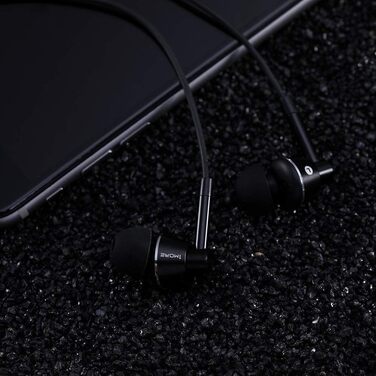 Навушники 1MORE E1010 Quad-Driver Hi-Fi In-Ear з мікрофоном та пультом керування. Сумісні з iOS та Android. Чорний колір.