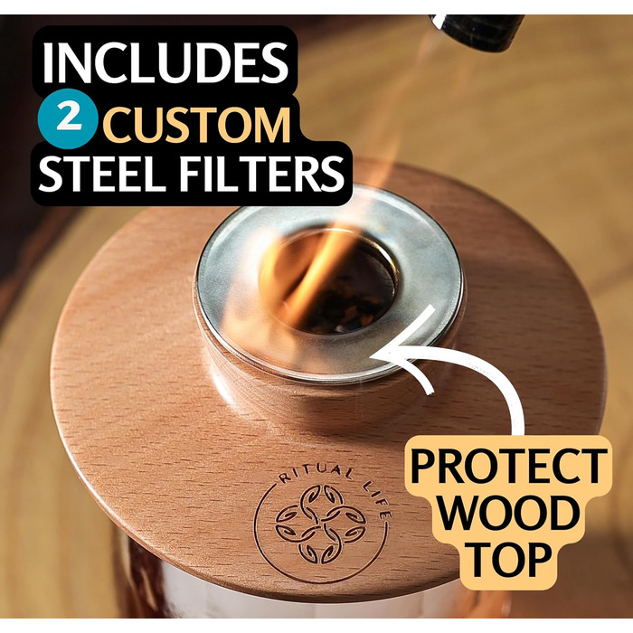 Набір для копчення коктейлів та віскі – Smoker Kit з лампою, формочками для льоду та стружкою деревини