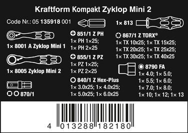 Однорозмірна, одноразова, 05135918001 Kraftform Kompakt Zyklop Mini 2, 27 шт.