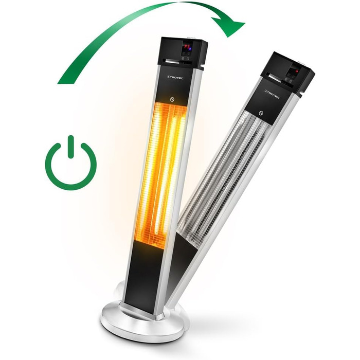 Інфрачервовий обігрівач Trotec IRS 2000 E – 2000 Вт, IP34, з пульт. та таймером