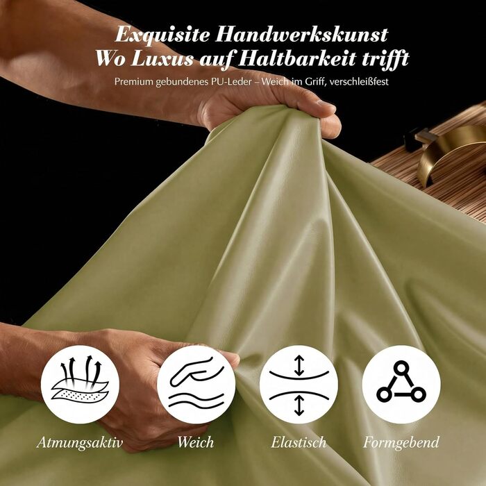 Офісний стілець Efomao XXL до 200 кг з підставкою для ніг, екошкіра, висока спинка, регульовані підлокітники, підтримка попереку, сірий