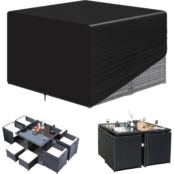 Водонепроникний чохол для садово-патіо меблів RICHIE 420D Oxford, 170x95x71 см, прямокутний, захист від УФ-променів