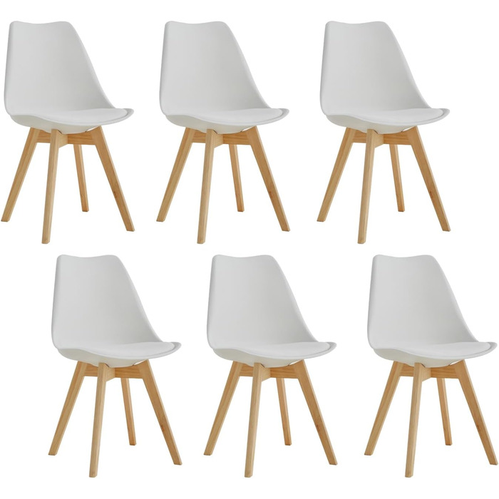 Стільці для їдальні GrandCA HOME, дерев'яні, з масиву бука, в стилі ретро, 6 шт.