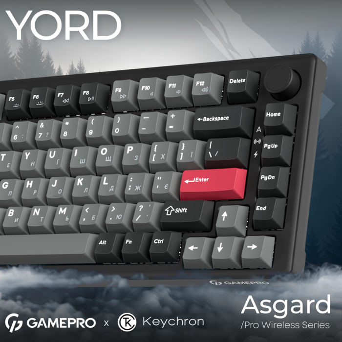 Бездротова механічна клавіатура GamePro Asgard Yord (MK266BK)