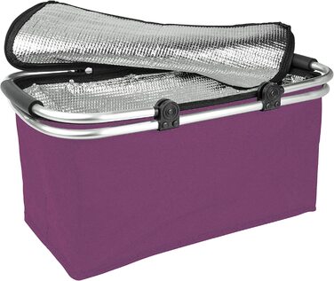Складна кошик для покупок ONVAYA з функцією охолодження / / складна кошик з кришкою / ізольована кошик господарська сумка складна кошик складна Термальна кошик (фіолетовий)