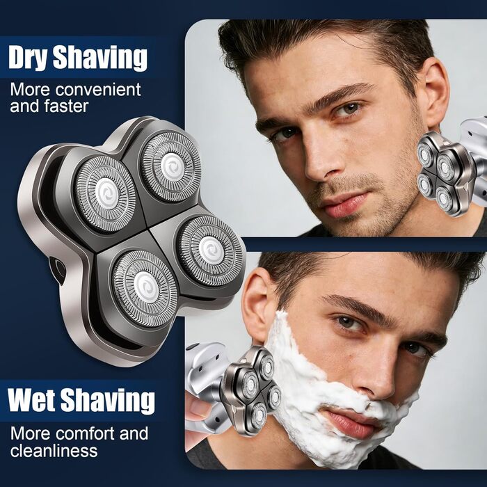 Смінні леза Pro 4 для голильниці для лисини Pitbull Skull, Butterfly Kiss Pro та Palm Shavers, водонепроникна гнучка бритва для чоловіків (волога та суха гоління)