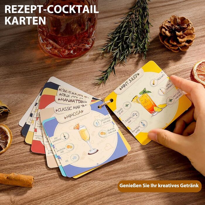 Подарунковий набір для віскі: 2 склянки 300 мл, 8 гранітних каменів для охолодження, 2 підставки, пінцет, рецепти коктейлів, дерев'яна коробка. Ідеальний подарунок чоловікові, татові на Різдво/День народження