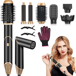 Фен GAOEEIN Air Styler 6 в 1 Magic Twist, 110 000 об/хв, швидке сушіння, для всіх типів волосся