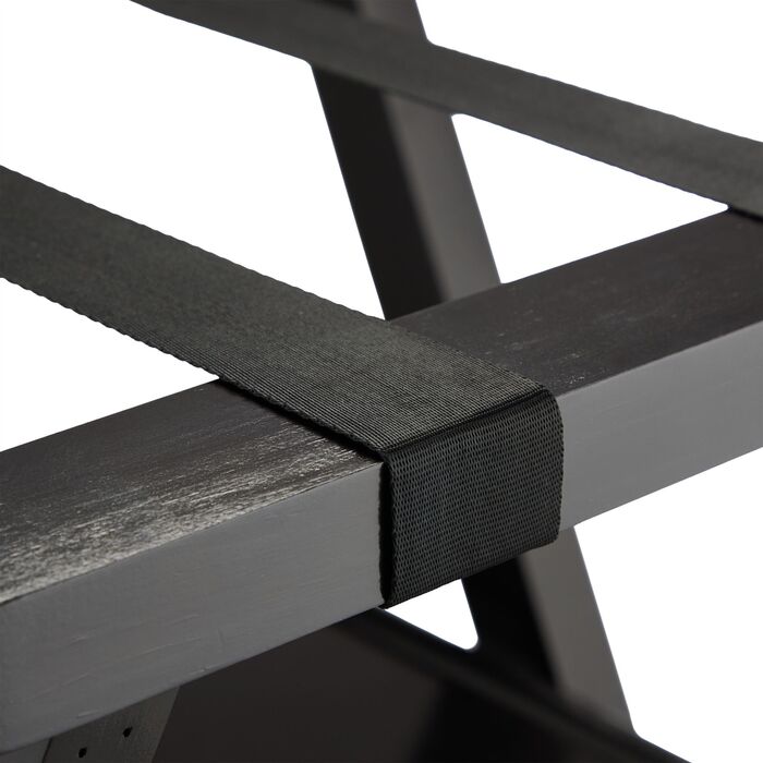 Підставка для валізи Relaxdays чорного кольору з полицею