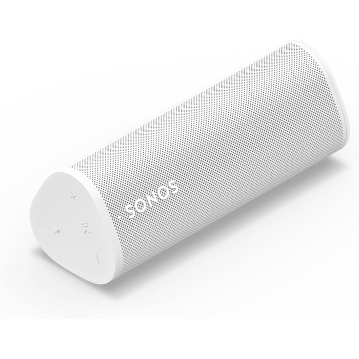Портативна колонка Sonos Roam 2, водонепроникна, Bluetooth/Wi-Fi, 10 годин, голосове управління, для дому та вулиці, біла