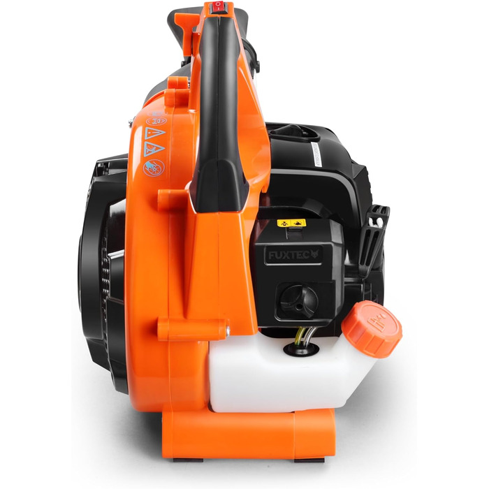 Бензиновий листозбирач/подрібнювач FUXTEC FX-LBS126 4в1 з 2 повітропроводами та мішком 45л – потужний, протестований, швидкість 71 м/с