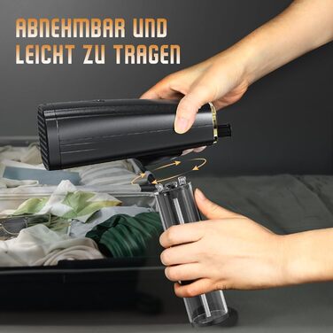 Відпарювач для одягу Raelunyi 1300W, портативний, чорний - для дому, подорожей та офісу