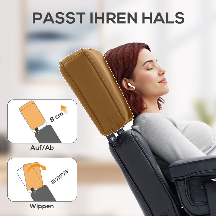 Регульоване крісло для відпочинку з відкидною підніжкою, обтягнуте штучною шкірою, з регульованою підголівником, металевим каркасом, чорного кольору.