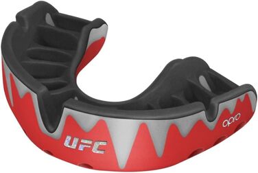 Капи платинового рівня OPRO для дорослих і підлітків з революційною технологією налаштування для боксу, єдиноборств і контактних видів спорту (UFC-червоний / сріблястий / чорний)