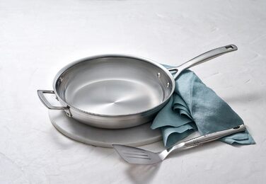 Сковорода LE CREUSET з нержавіючої сталі 28 см, Ø 28 см, для всіх типів плит (включно з індукцією) та духовки, срібна