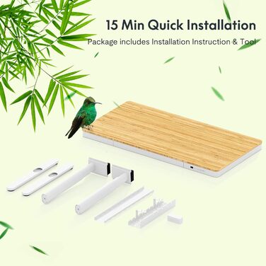 Електричний регульований стіл FLEXISPOT з торкальною панеллю та USB, стіл з висувною шухлядою та скляною стільницею, туалетний столик (сніжно-білий), скляна стільниця (140 x 70 см, бамбук / білий (з Qi))