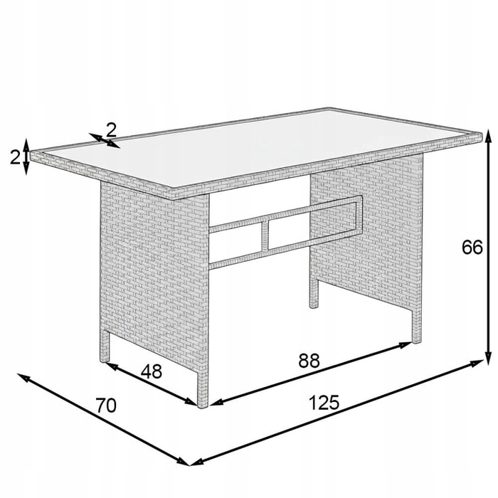 Комплект садових меблів із техноротанга EMWOmeble, сірий, 6 предметів