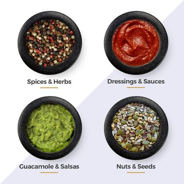 Набір для стукання та перетирання Granit з підставкою, класичний лак