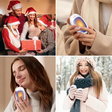 Jonwall Електричні грілки для рук, 2 шт., USB, багаторазові, портативні, 3 режими нагріву, для кемпінгу, полювання, гольфу, подарунок для жінок та чоловіків (блакитний)