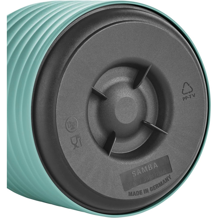 Термос Emsa Samba Wave Isolierkanne, 1 літр, Quick Press, скло, зелений, Made in Germany