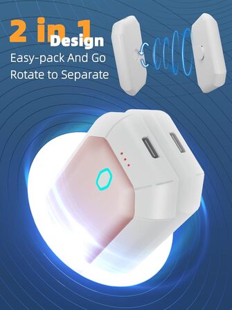 Електричний грієчка для рук ITSHINY, 2 шт. - багаторазовий, 3 режими нагріву, USB-зарядка, для чоловіків, кемпінгу та полювання (рожевий)