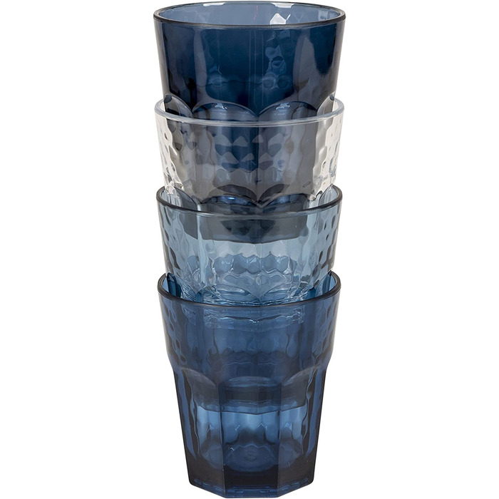 Набір посуду для кемпінгу на 4 особи, блакитно-білий, 16 предметів, з меламіну, для дому/кемпінгу/RV, сучасний набір для пікніка