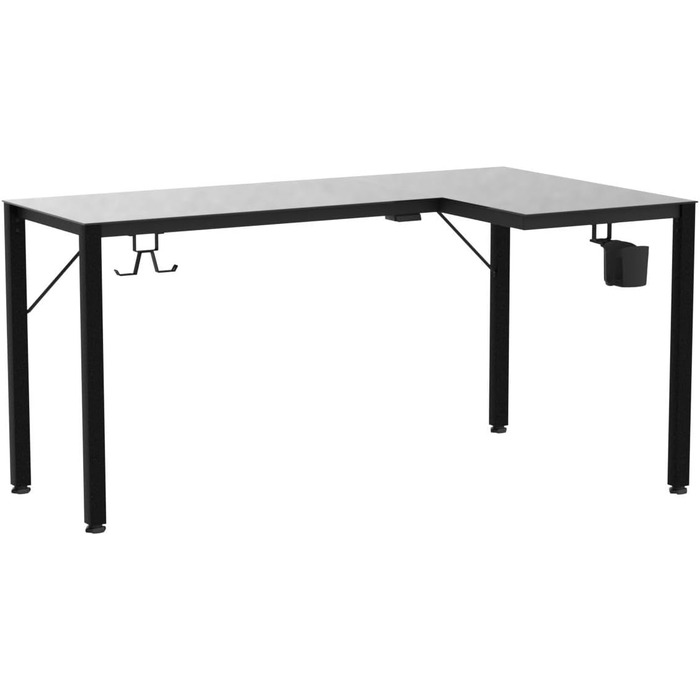 Ігровий стіл EUREKA ERGONOMIC з RGB-підсвічуванням 110 см - скляний комп'ютерний стіл для геймерів з керуванням через додаток