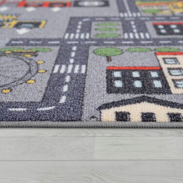 Домашній килим Paco, дитячий килимок для дитячої кімнати, вуличний килимок, нековзний килимок для дівчаток і хлопчиків, розмір колір (240x340 см, сірий 3)