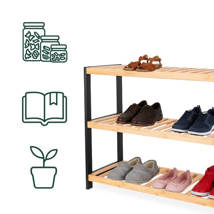 Стелаж для взуття Relaxdays з бамбука