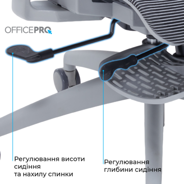 Крісло офісне OfficePro Skyline OC750-G-DG-DG
