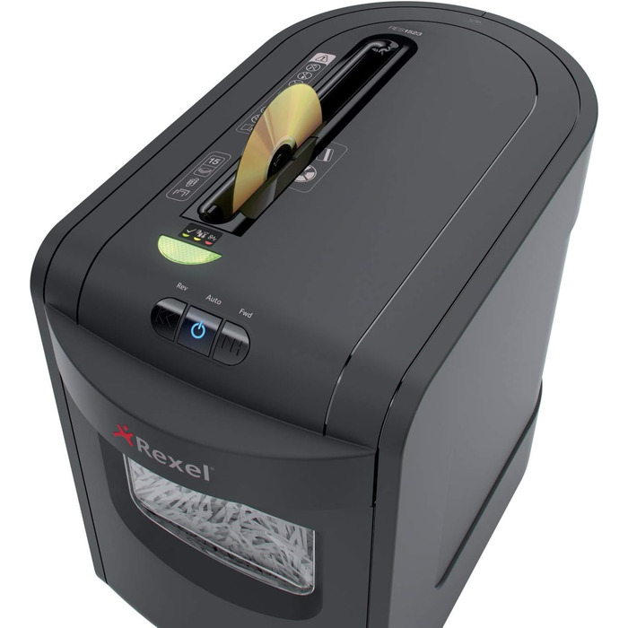 Шредер Rexel REM820 для документів, мікроріз, ручний привід, 23 л, чорний