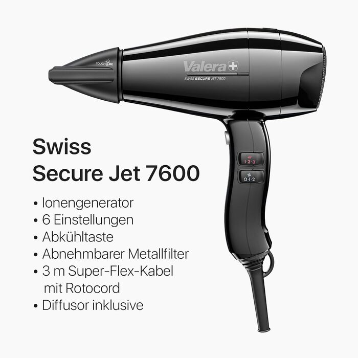 Швейцарський фен Secure Jet 7600