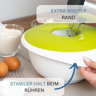 Набір для випічки Westmark Back-Set 4 шт. (Миска, Quirltopf, мірна склянка, скребок/деформувач), пластик, білий/червоний/прозорий