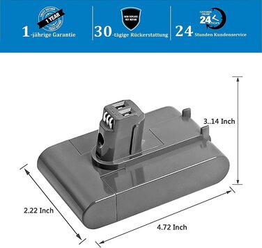 Змінна батарея DSANKE 4000 мАг для Dyson DC31/DC34 22,2 В (тип A)