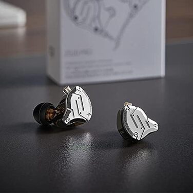 Внутрішньоканальний монітор LINSOUL KZ ZS10 Pro, 5 драйверів, гібридний IEM, знімний 2-контактний кабель, без мікрофона, чорний