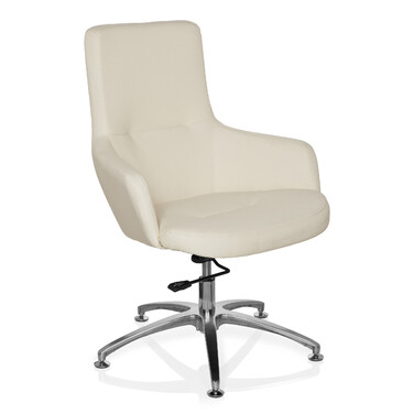 Крісло для відпочинку SHAKE 300, штучна шкіра, кремовий колір, hjh OFFICE