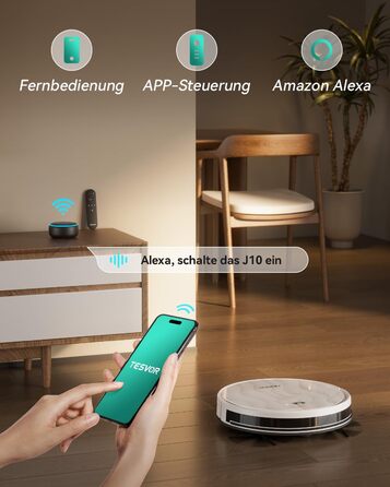 Робот-пилосос Tesvor S8 Pro з функцією миття - 8000Pa, LiDAR-навігація, 240 хв роботи, керування через додаток/Alexa, для прибирання шерсті тварин, килимів та твердих підлог (M2)