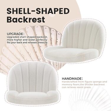 Офісний стілець IWMH без підлокітників, регульований по висоті, поворотний з роликами, з тканинним сидінням, ергономічний, крісло для читання з широким сидінням для позиції