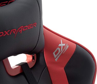 Ігрове крісло Robas Lund DX Racer Sport OK 132, чорно-червоне, регулюється по висоті, ергономічне, з функцією гойдалки