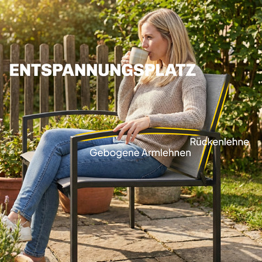 Вулична лавка для двох, металева, стійка до погодних умов, з дихаючою поверхнею сидіння та вигнутими підлокітниками, 112 x 66 x 80 см, сіра