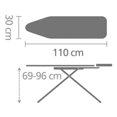 Дошка прасувальна Brabantia Ironing Tables A 110X30 см (100628), Білий