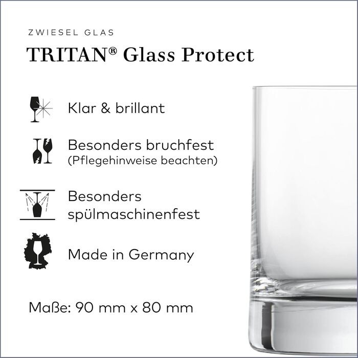 Склянка для віскі Zwiesel Glas Tavoro 0,4 л (набір 4 шт.), сучасний Tumbler, Tritan-кришталь, Made in Germany