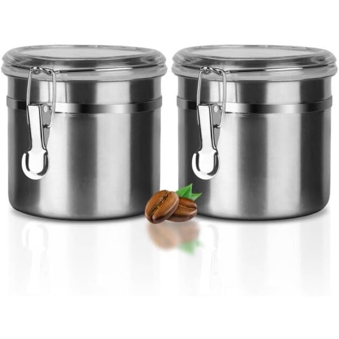 Контейнер для кави та продуктів з нержавіючої сталі, 1.2л, набір 2 шт, BPA-free