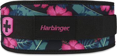 Пояс для важкої атлетики Harbinger з поролоновим сердечником, 11,4 см, Розмір S, рожевий (великий, з квітковим малюнком)