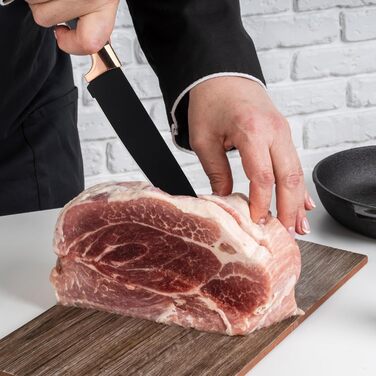 Набір кухонних ножів 19 предметів з підставкою, силіконовий кухонний інвентар, чорний колір