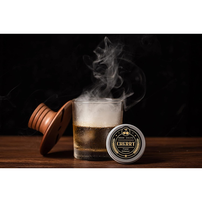 Набір для копчення коктейлів Bourbon: з ліхтариком та стружкою для віскі/бурбона. Ідеальний подарунок для чоловіків, батька, чоловіка.