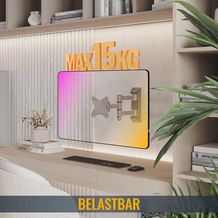 Кріплення для монітора RICOO S1811: регульоване, універсальне, VESA 75x75/100x100, 13-32 дюймів
