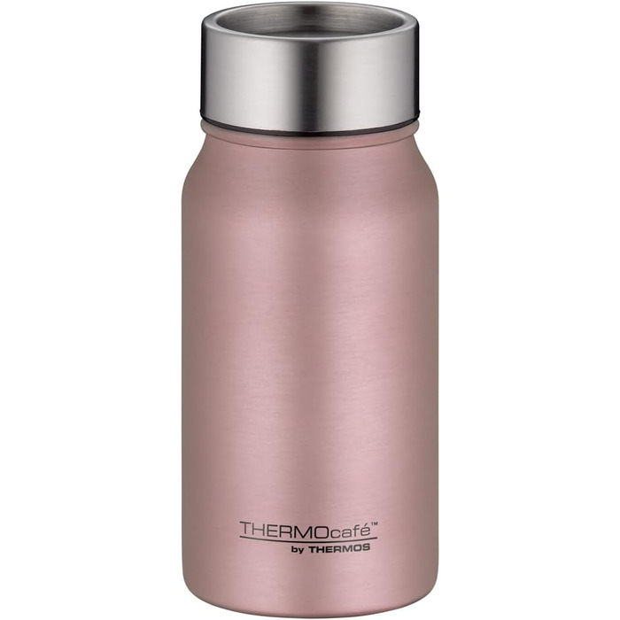 Термокружка THERMOcafé by THERMOS TC 0,35л, нержавіюча сталь, з ізоляцією, для кави на виніс, не протікає, 350000 мл, BPA-free, Rose Gold Mat