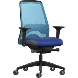 Офісне крісло Interstuhl Every Active Edition – регульована поперекова підтримка, комфортне та активне сидіння (Зелений | Чорний) (Світло-блакитний | Блакитний)